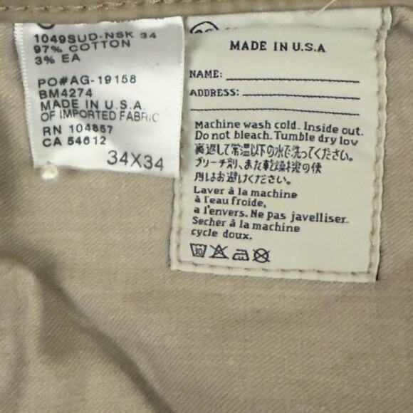 AG Adriano Goldschmied The Protegé Straight Leg Khaki Chinos 34×34 Stretch USA - Picture 4 of 14